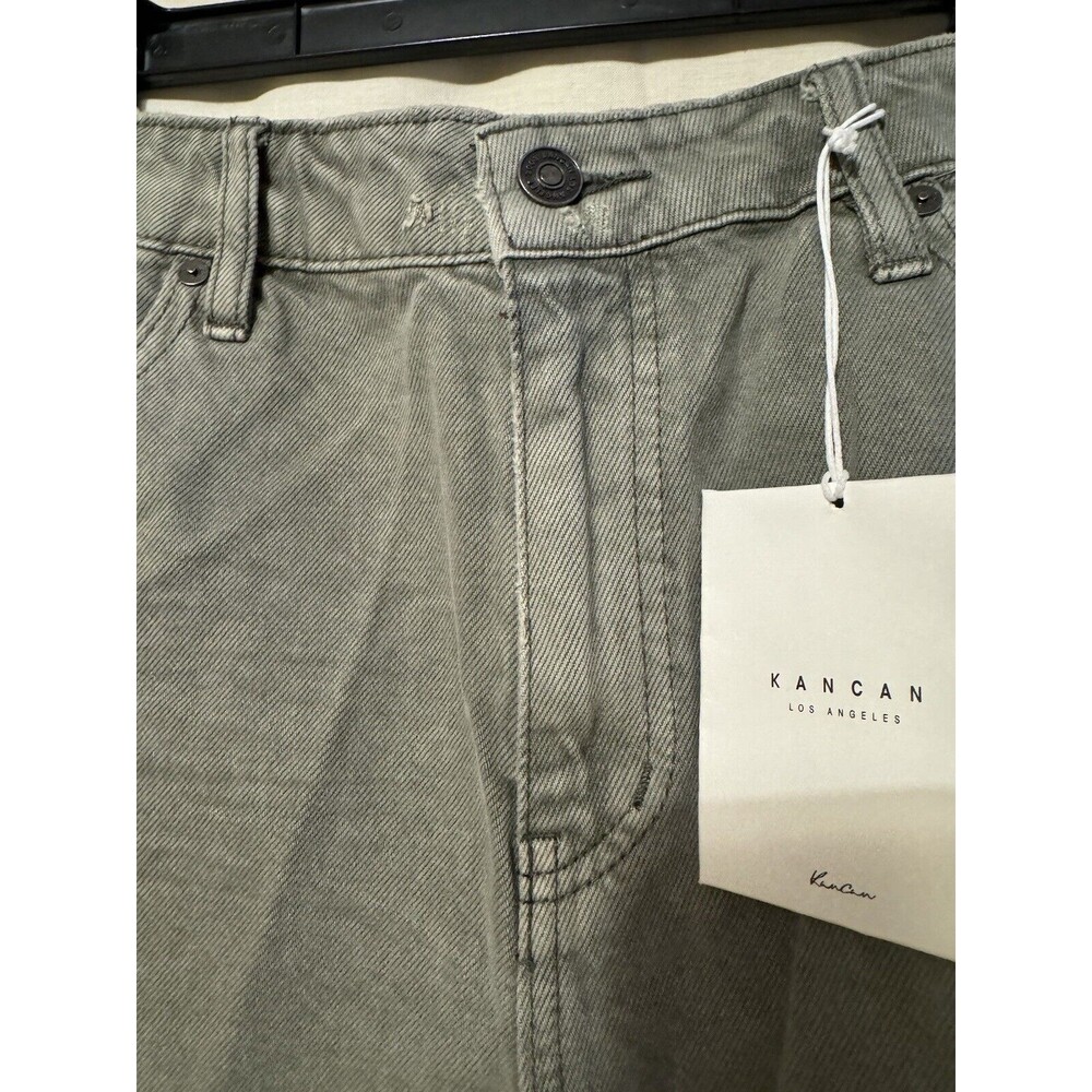 NWT KanCan Olive Green Mini High Rise Cutoff Shorts Size-11/29 - Picture 6 of 13